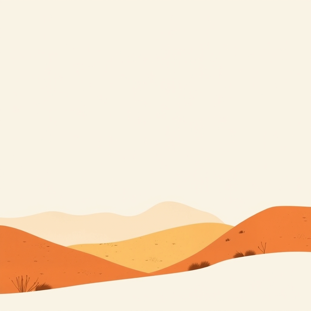 Ilustração abstrata em tons creme e terracota que evoca a passagem do tempo e a reflexão sobre o desperdício diário, lembrando a ilusão da falta de tempo.