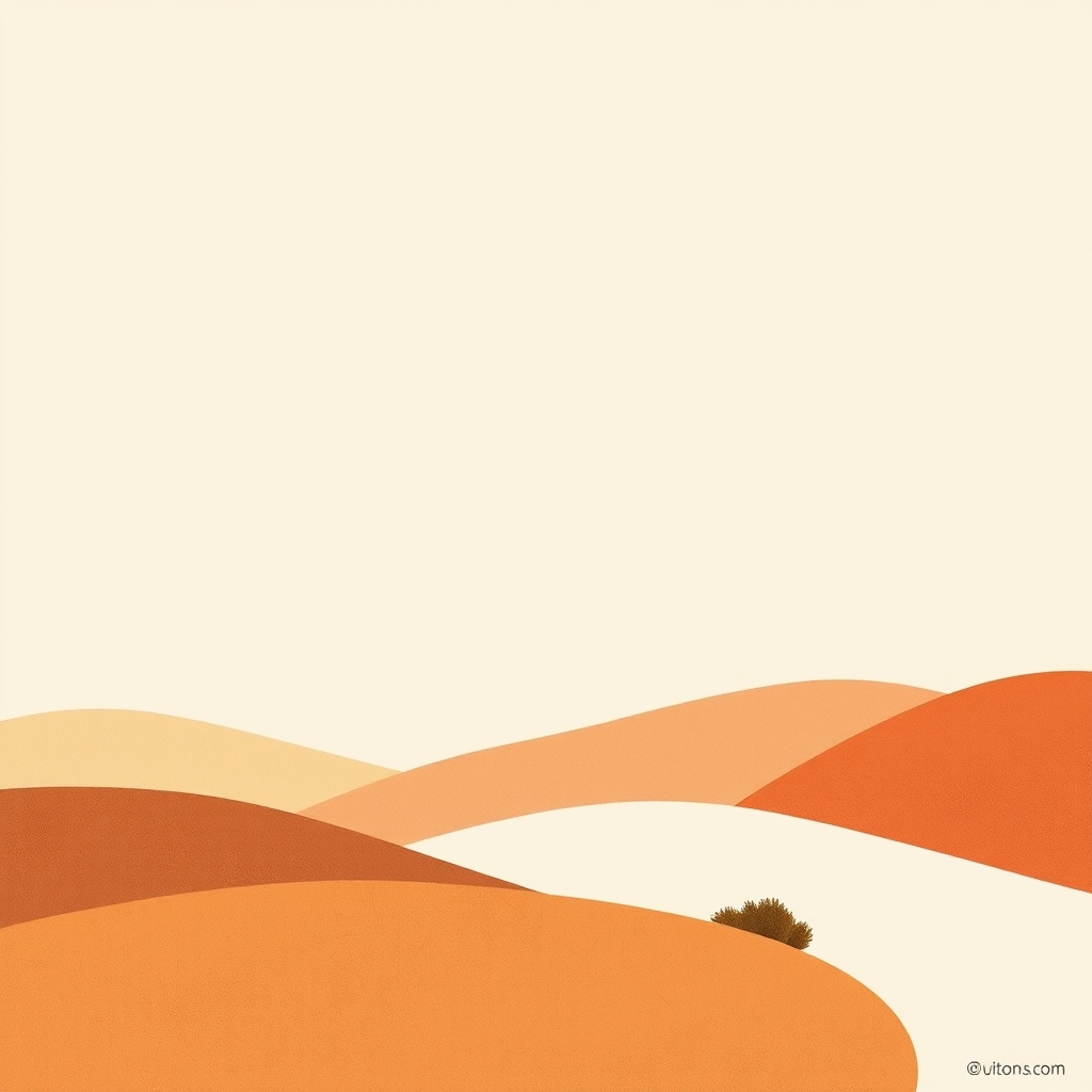 Ilustração abstrata e contemplativa evocando a serenidade do estoicismo em tons terrosos e cremes.